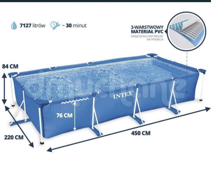Intex Orginal 4.5×2.2×0.84 Basseyn karkazniy intex orginal