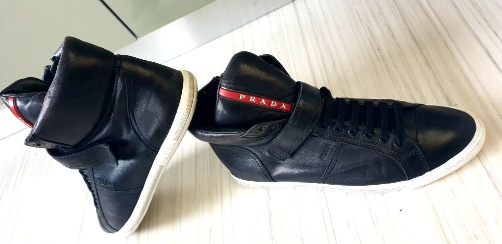 Prada Leather UNISEX Sneakers Size 41 - 26см ОРИГИНАЛ! ЕСТЕСТВЕНА Кожа