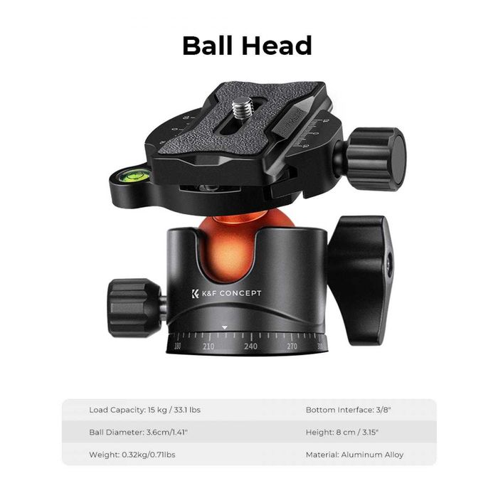 K&F Concept Висококачествен карбонов статив / трипод / монопод