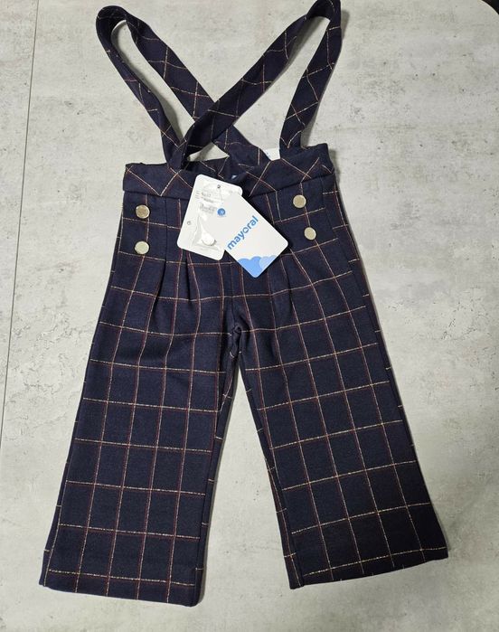 Продавам - стилен кариран панталон за момиче Mayoral  98 см и 122 см