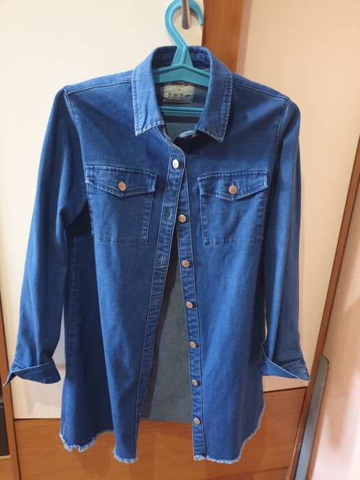 Джинсовка удлиненная