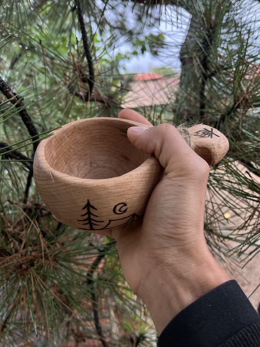 кукса дървена чаша