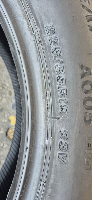 4 anvelope M+S Bridgestone 225/55/19,dot 2021.Pretul este pe bucata.