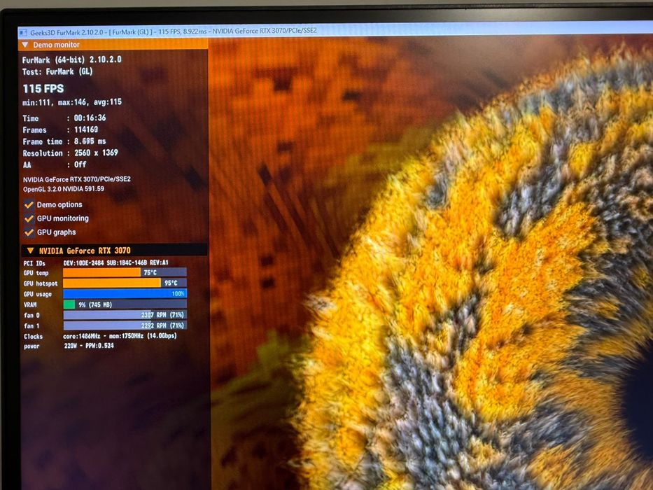 Nvidia GeForce 3070. Galax metal master