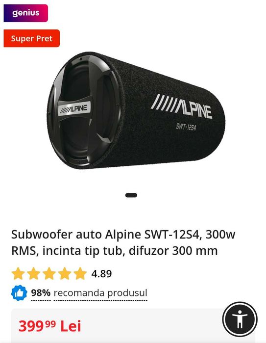 Amplificator si subwoofer auto