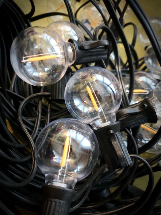 Външни светещи лампички 30м., LED външна декоративна гирлянда,  студено бяло,чисто нови