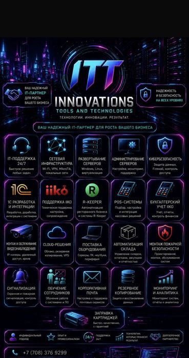 IT-услуги для бизнеса | 1С | iiko | Серверы | Сети | Камеры