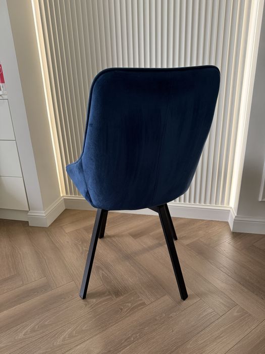 Стул крутящийся синий и серый