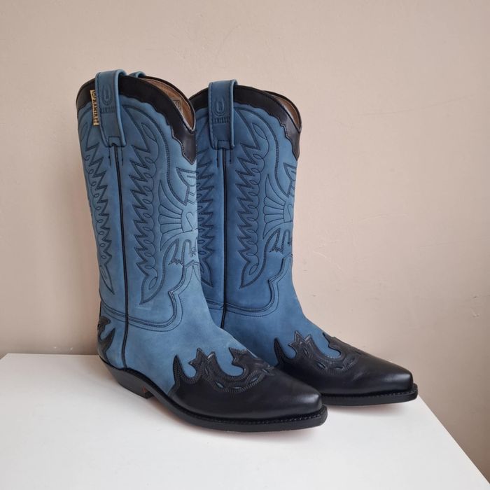 Дамски каубойски ботуши от естествена кожа