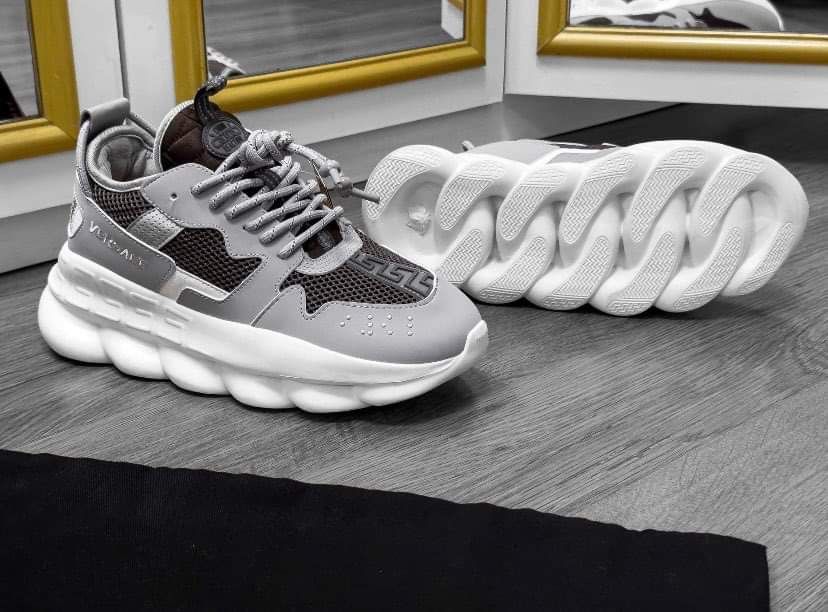 Versace Chain Reaction 2 Sneaker Mushroom Grey