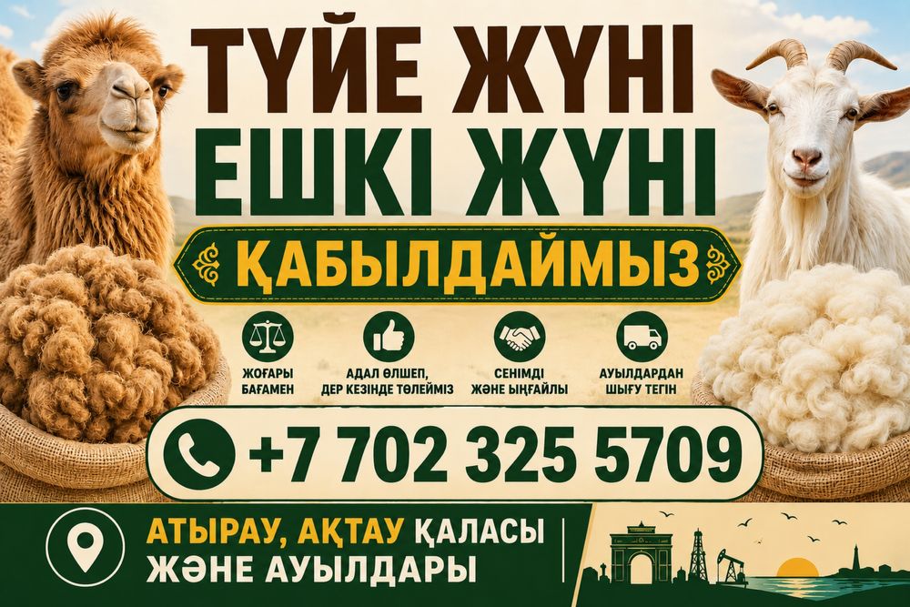 Ешкі жүні, Түйе жүнін қабылдаймыз