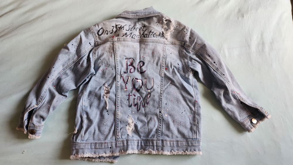 Детско кожено, дънково яке сако