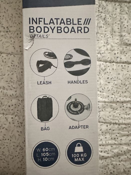 Надуваем бодиборд Q4Life дъска за сърф плувен сал