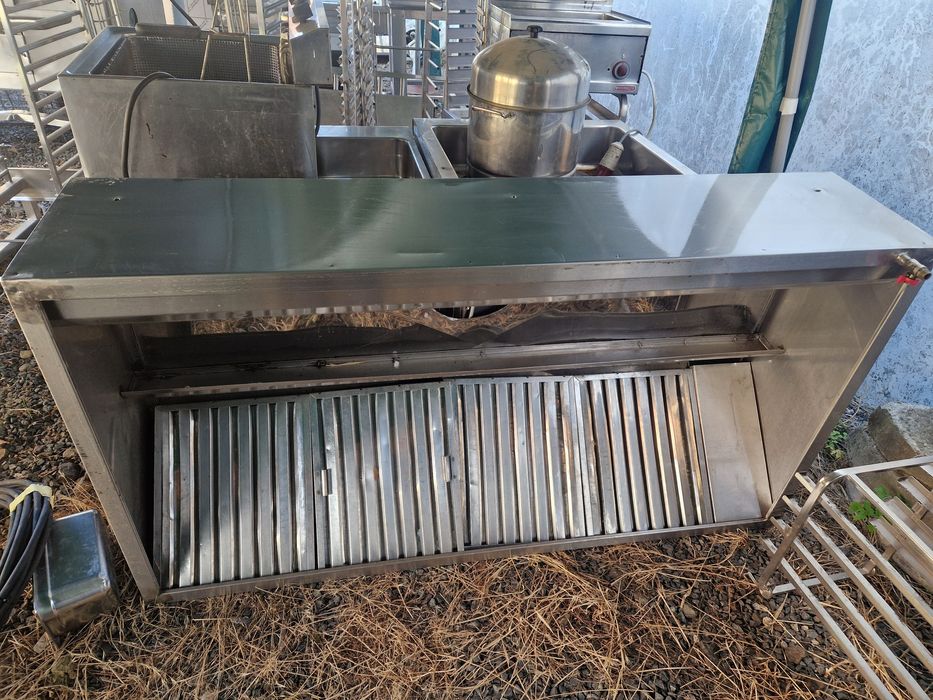 Hota inox cu filtre, de.perete sau centrala, fără motor