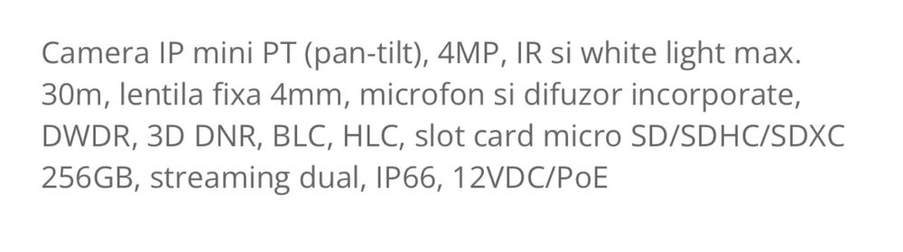 Camera ip Hikvision motorizata
