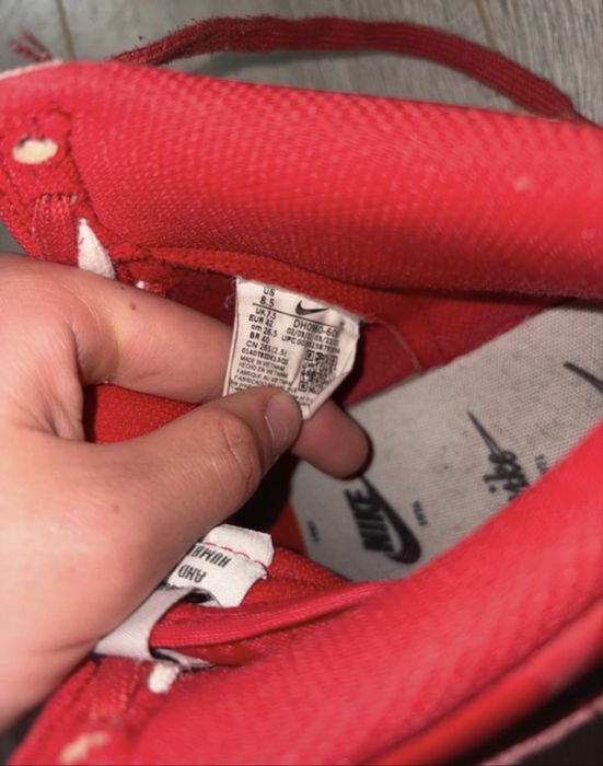 dunk high first use red
