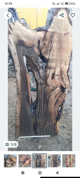 Lemn nuc, stejar, paltin, ulm, dud, cireș  pentru blaturi rășină epoxidică