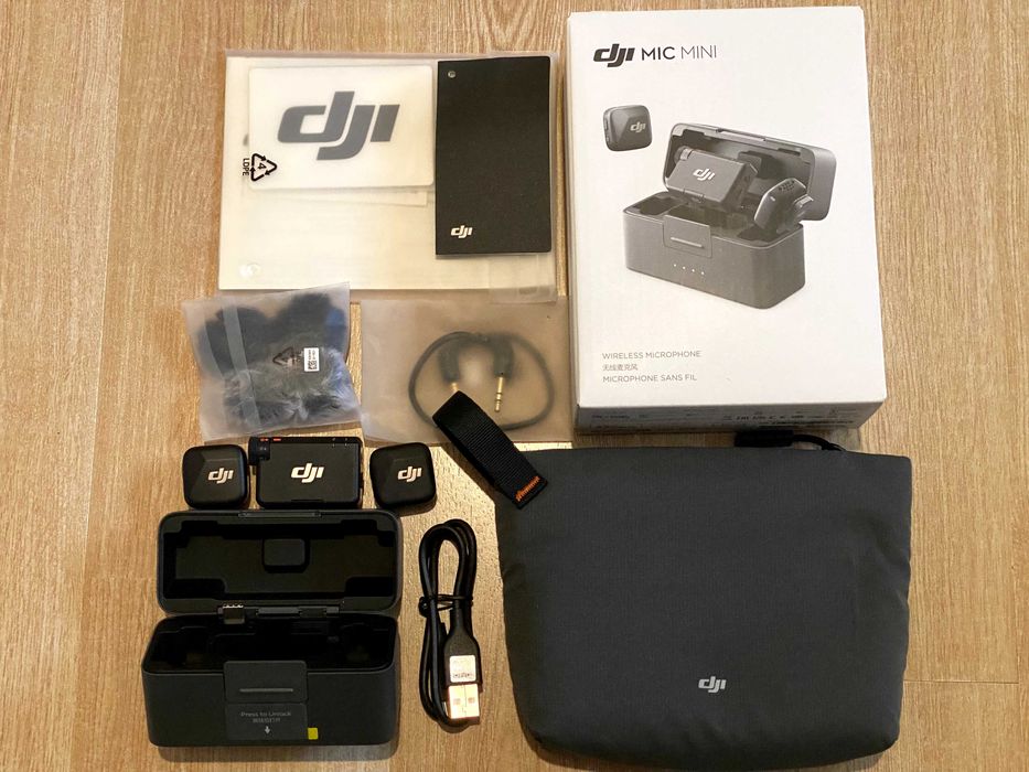 DJI Mic Mini 2TX+1RX+Charging Case WiFi 2 lavaliere+RECEPTOR USB-C gar