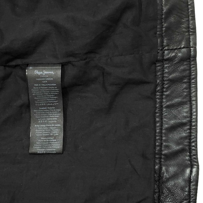 PEPE JEANS LENNON Leather Biker Мъжко Кожено Яке Като ново S-M