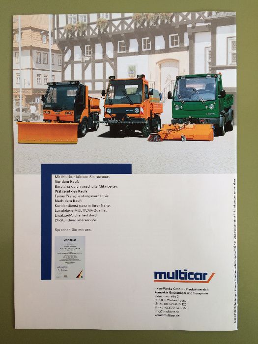Рекламни проспекти на Мултикар(Multicar)