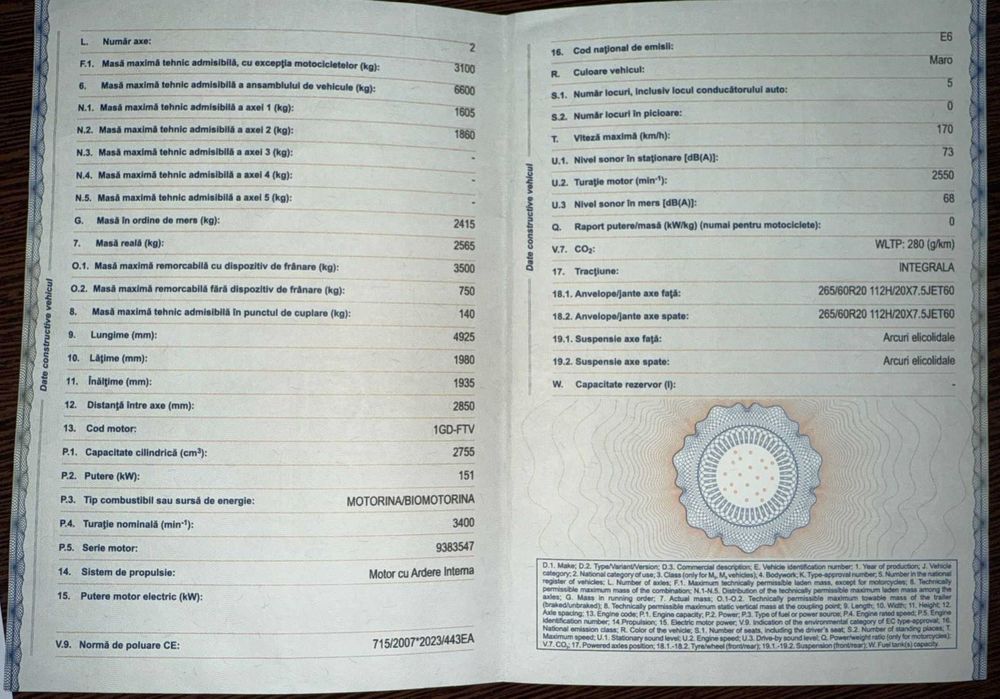 Vand Toyota LandCruiser 2.8 diesel, 2024