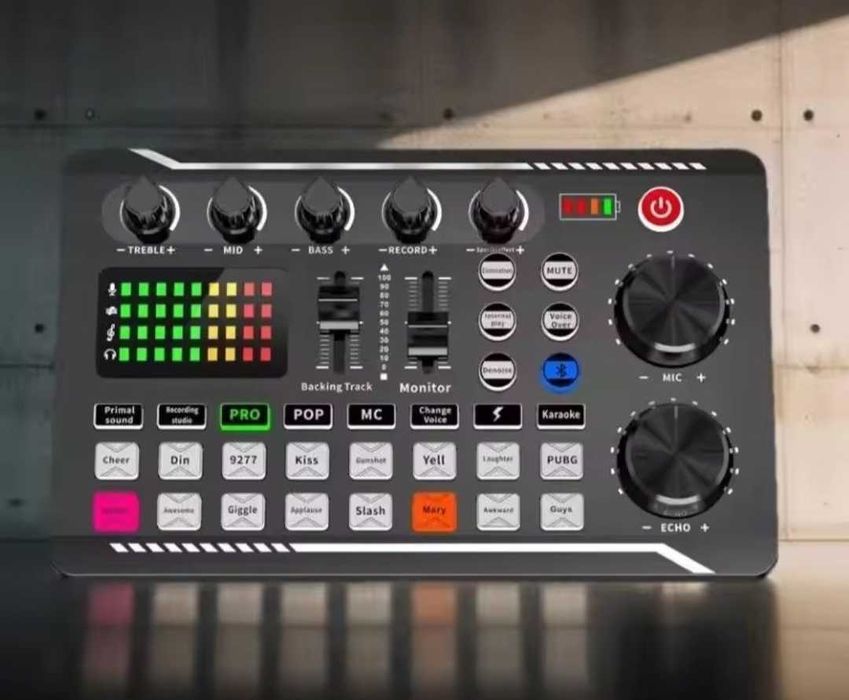 Consola DJ Mixer Audio cu efecte de sunet / placa sunet externa