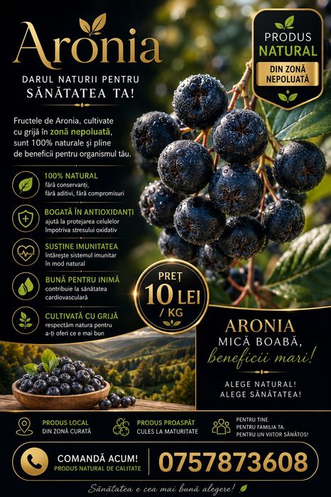 Aronia fructe se culeg în funcție de comanda