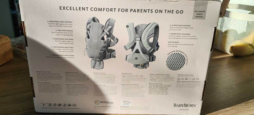 Babybjörn Бебешко Кенгуру Move, Mesh, Anthracite