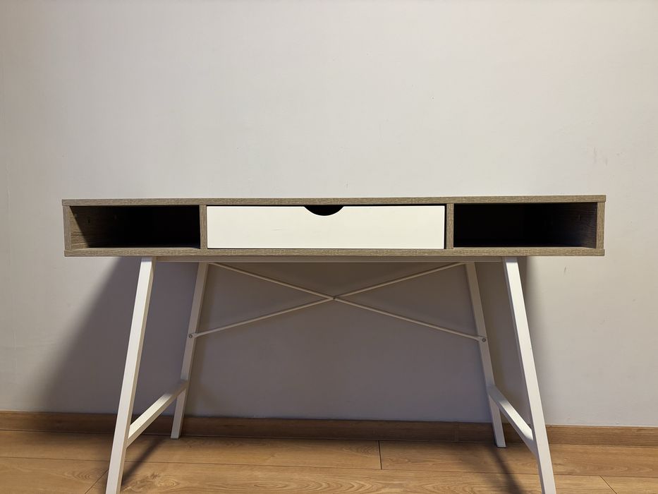 Бюро JYSK ABBETVED 48x120 цвят светъл дъб/бяло
