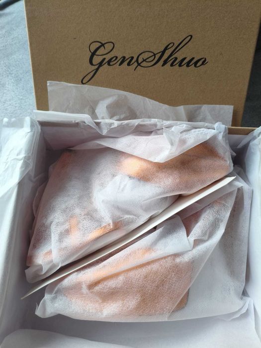 Sandale Genshuo cu toc stiletto 13 cm – portocaliu, mărimea EU 39