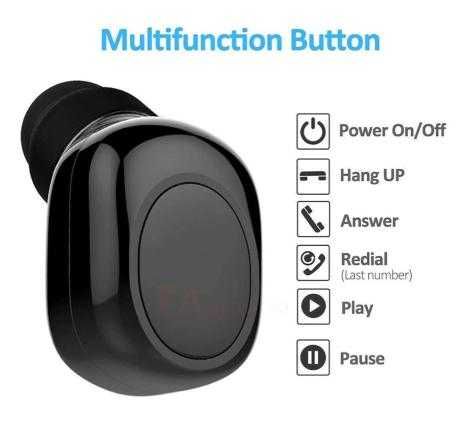 Смартфон Bluetooth Хендсфрий Безжична Скрита Слушалка On-Ear Микрофон