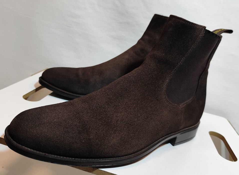 Ghete chelsea 43 plain toe suede Doucal's piele naturala moale