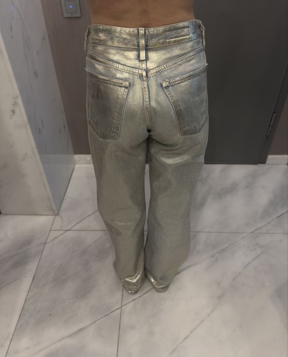 Дънки сребристи ZARA
