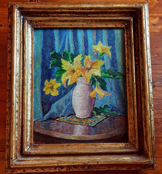 Христо Каварналиев  маслена картина, натюрморт