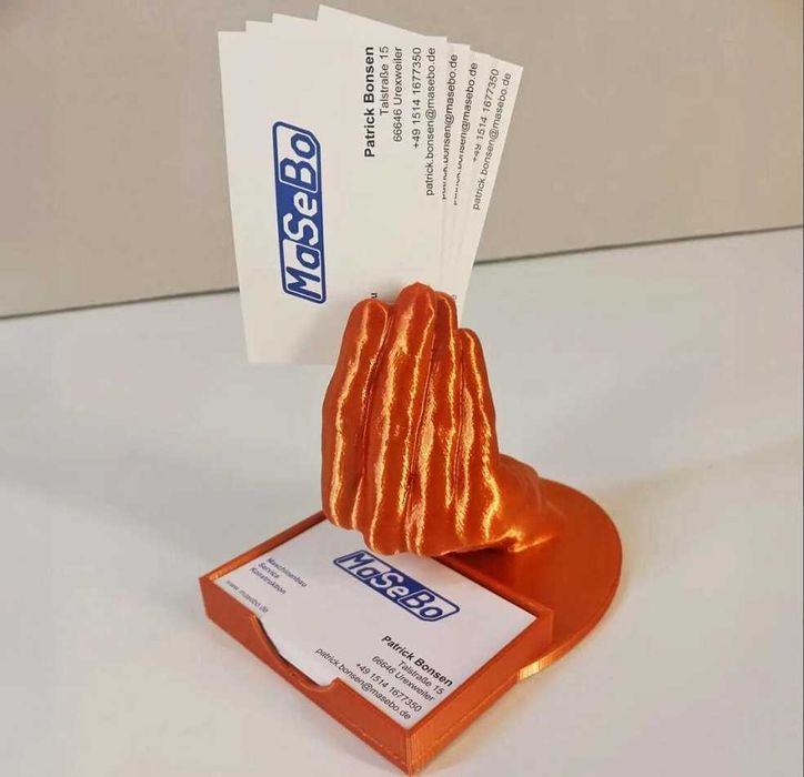 Ръчно изработен държач за визитки, 3D принтирана поставка за визитки