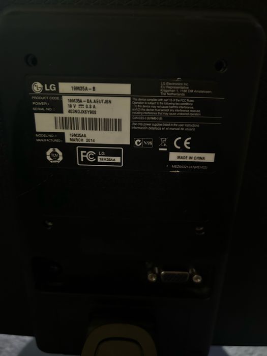 LG 19” LED Монитор 19M35A-B + 2x Dell KB216 USB клавиатури