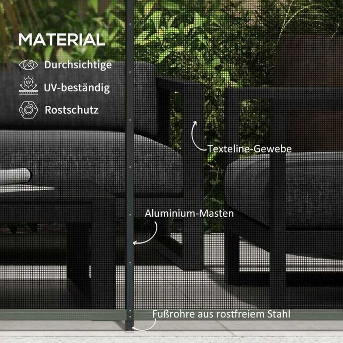 Предпазна ограда за басейн Outsunny, ограда за басейн за деца, 4 части