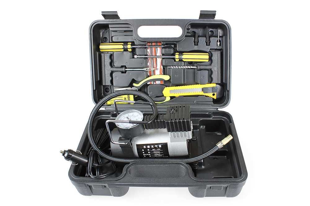 компресор за гуми ремонт на спукана гума помпене на гуми 12V 15 Amp