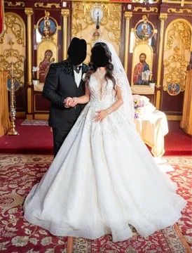 Rochie de mireasă tip prințesă, mărimea S-M