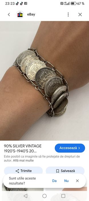 Brățară argint mexicană Antichitate