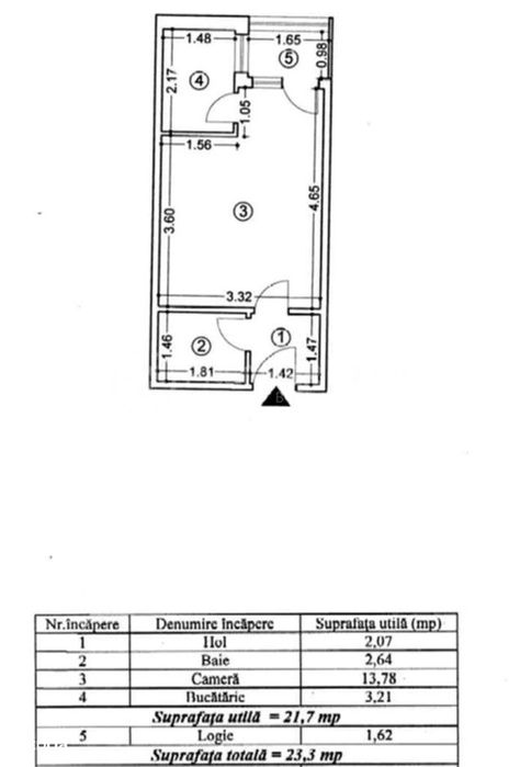 ETAJ 2! Garsoniera 23mp, Alexandru cel Bun, CT