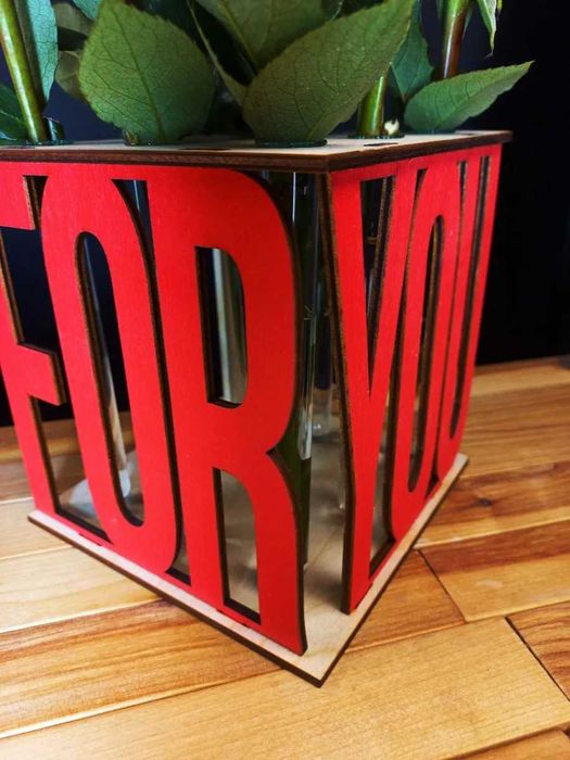 Ваза интерьерная с колбами "FOR YOU"