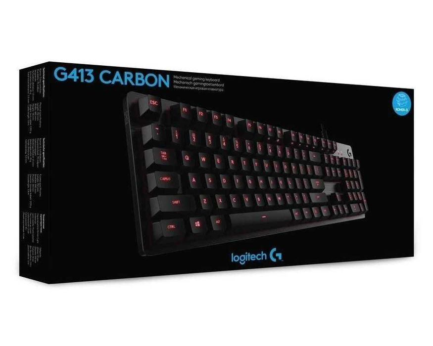 Tastatura Mecanica gaming Logitech G413 Carbon Red switch Romer-G Noua Sigilata