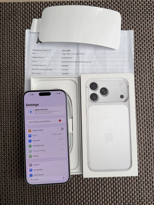 НОВ! 512Gb *ЛИЗИНГ* iPhone 17 Pro Max Silver / 24М Гаранция Айфон