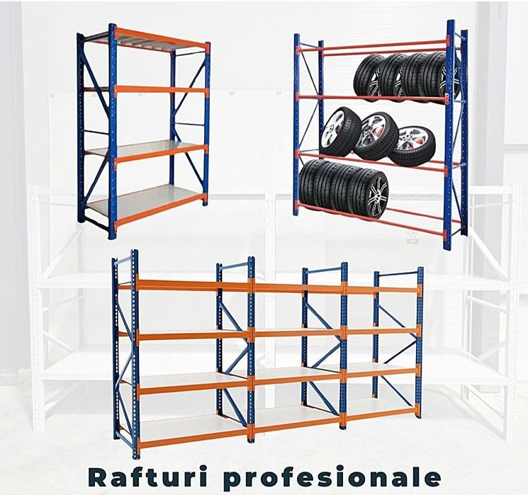 Rafturi metalice depozitare anvelope cauciucuri roti