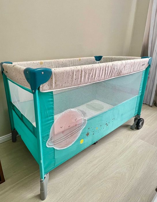 Patut pliabil Jane pentru copii / bebe cu 2 nivele + saltea suplimentara