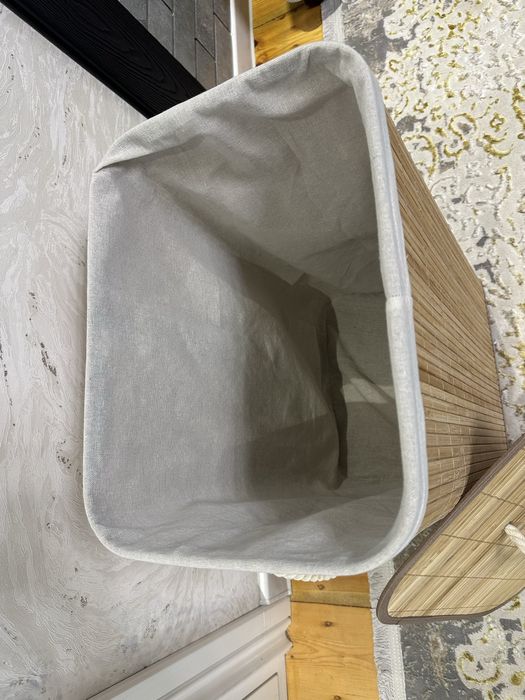 Новая корзина для белья из бамбука с крышкой | В наличии