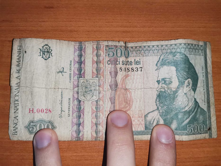 Bancnota 2000 de lei eclipsa, Brâncuși 500 lei 1992,Eminescu, colectie