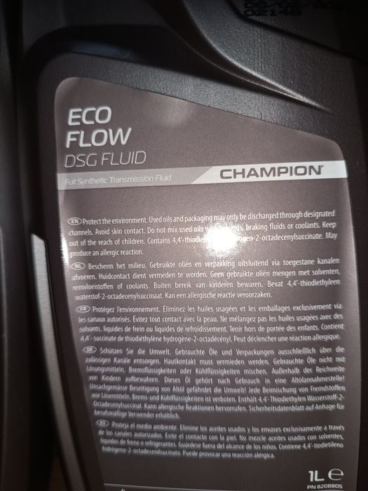 Масло 6л Champion Eco Flow DSG Fluid
