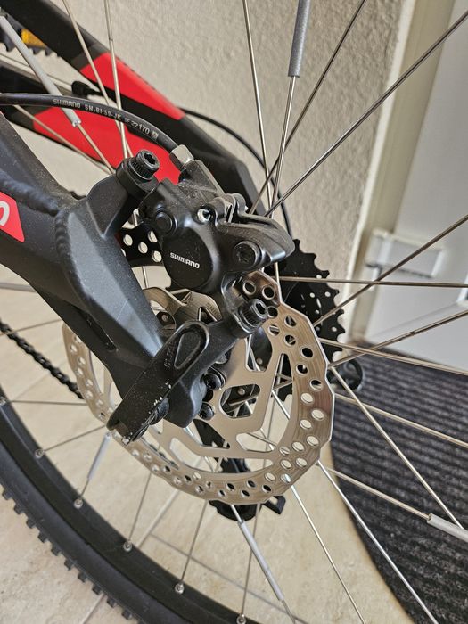 Bicicleta MTB drumetie, suspensie integrala, 27.5",  frane hidraulice Shimano, cadru aluminiu
